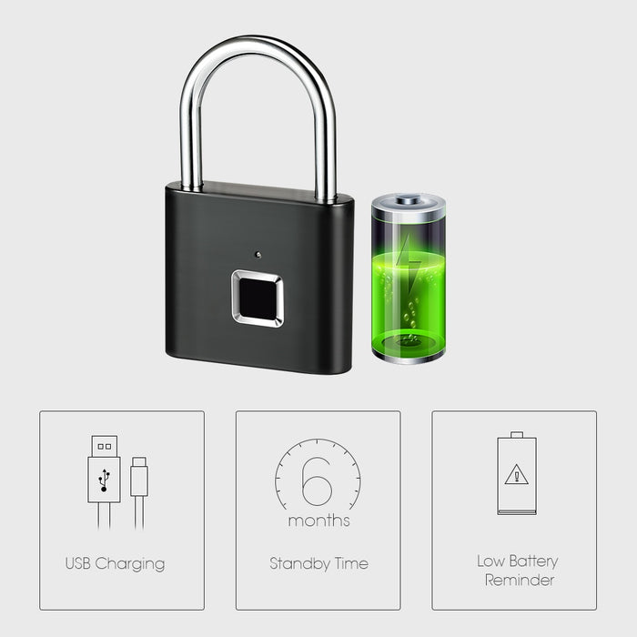 Keyless Fingerprint Smart Padlock - Crazi Deals