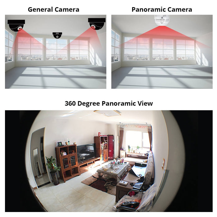 360 Degree LED Light 960P CCTV - Crazi Deals